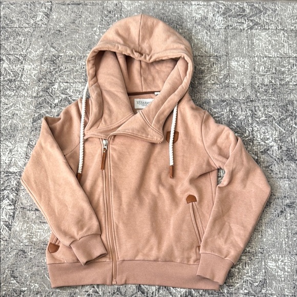 Wanakome NWOT Hestia Blush/Peach colour Hooded Sweatshirt L - Picture 1 of 8